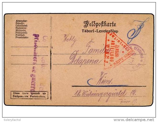 BOSNIA-HERZEGOVINA. 1916. MILITARY CARD To WIEN. Correspondance Des Prisionniers De Guerre. - Other & Unclassified