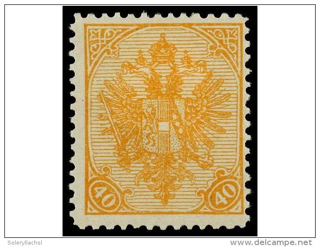 * BOSNIA-HERZEGOVINA. Fe.19. 1900-01. 40 Heller Yellow. Fresh And Fine. Cat. 230&euro;. - Autres & Non Classés