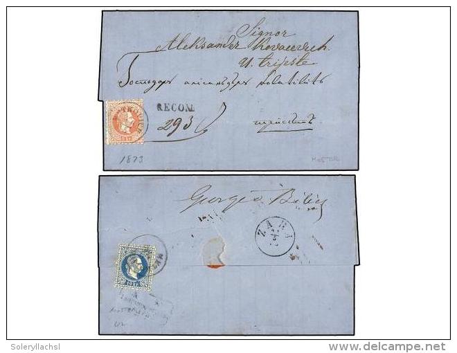 BOSNIA-HERZEGOVINA. 1873 (May 14). Registered Entire Letter From MOSTAR (Croatia, On Border With Herzegovina) To... - Autres & Non Classés