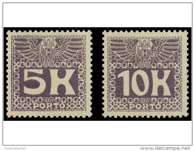 * AUSTRIA. Mi.T-45/46. 1911. Postage Due. Complete Set, Hinged. Michel.400&euro;. - Autres & Non Classés