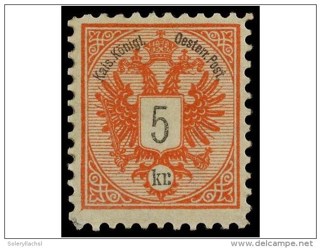 ** AUSTRIA. Mi.46. 1883. 5 Kr. Rose, Dent. 10 1/2. Very Fine, Never Hinged. Michel.400&euro;. - Otros & Sin Clasificación