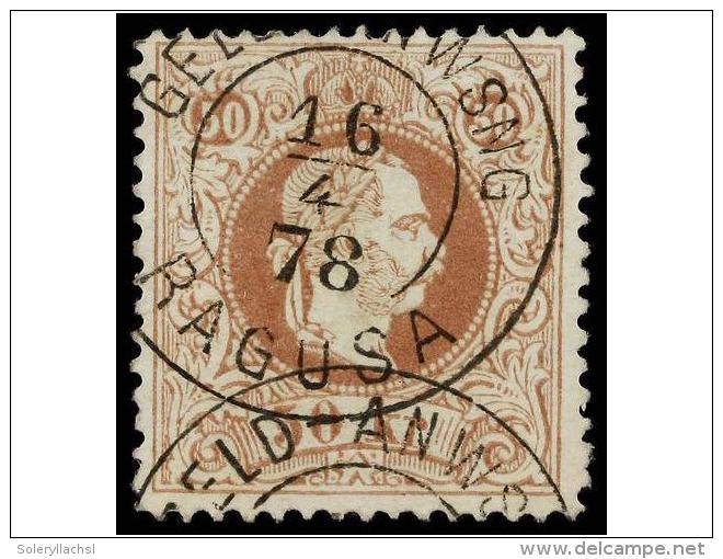 &deg; AUSTRIA. Mi.41I. 1867. 50 Kr. Brown. RAGUSA Cancel, Fine. Michel.150&euro;. - Autres & Non Classés