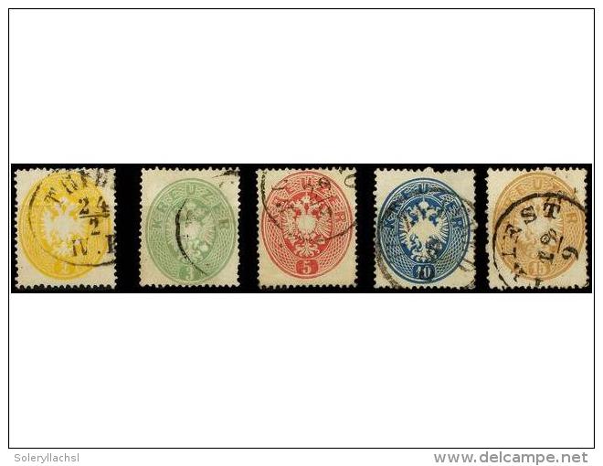 &deg; AUSTRIA. Mi.24/28. 1863. Complete Set, Fine Used. Michel.300&euro;. - Autres & Non Classés