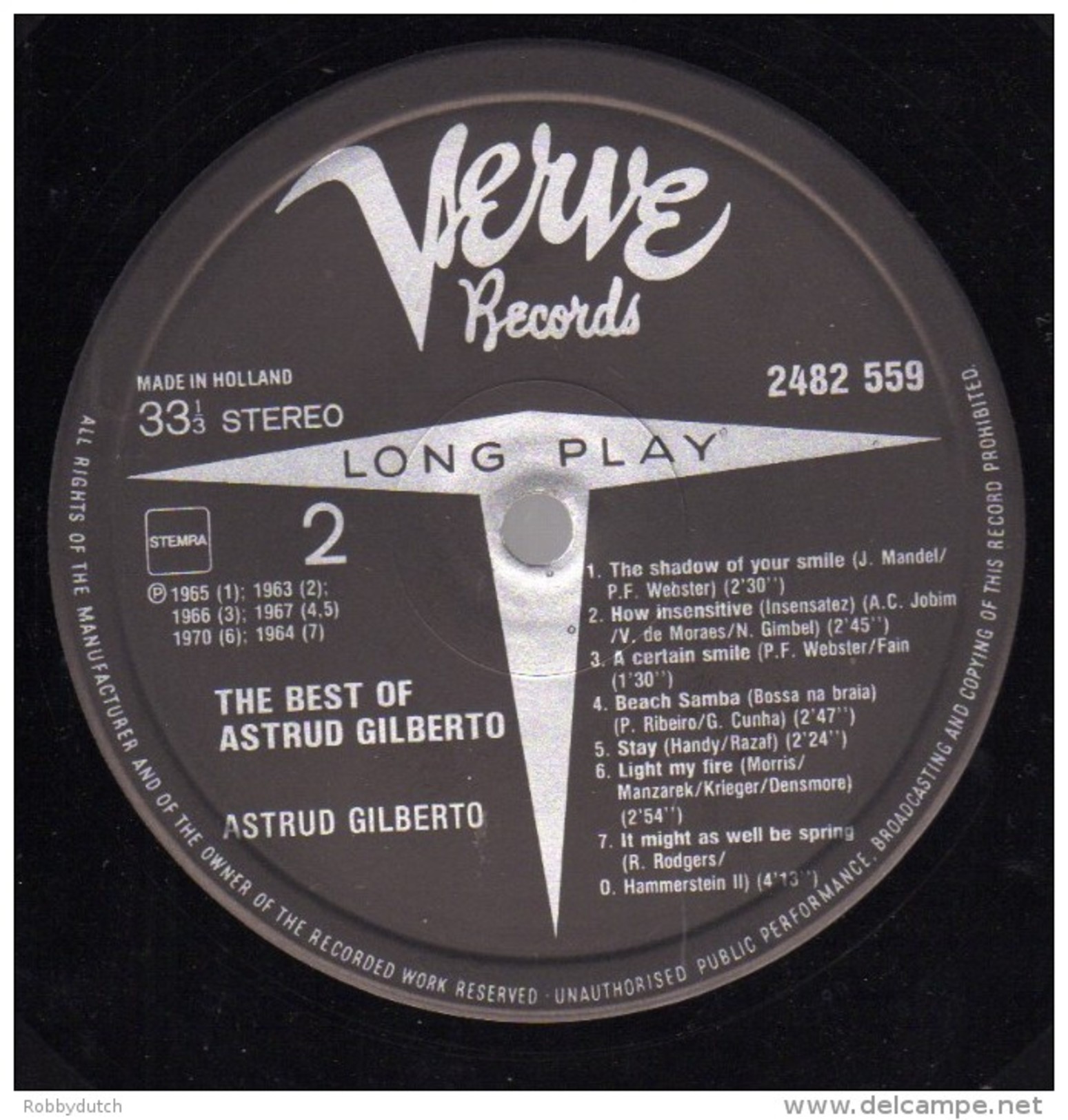 * LP *  THE BEST OF ASTRUD GILBERTO (Holland 1982 On Verve Ex-!!!) - Jazz