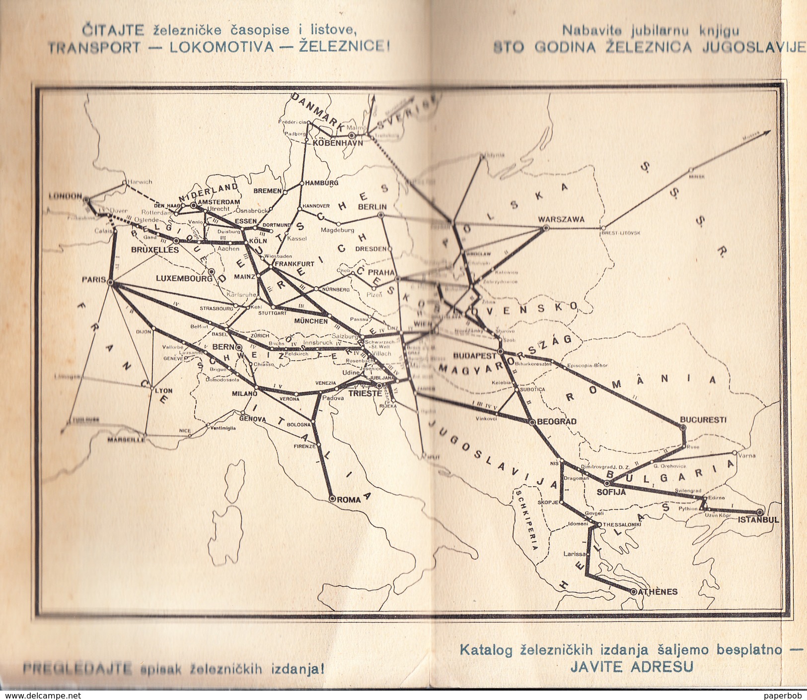 RAILWAY TIMETABLE-YUGOSLAVIA 1952 , 300 PAGES - Europa