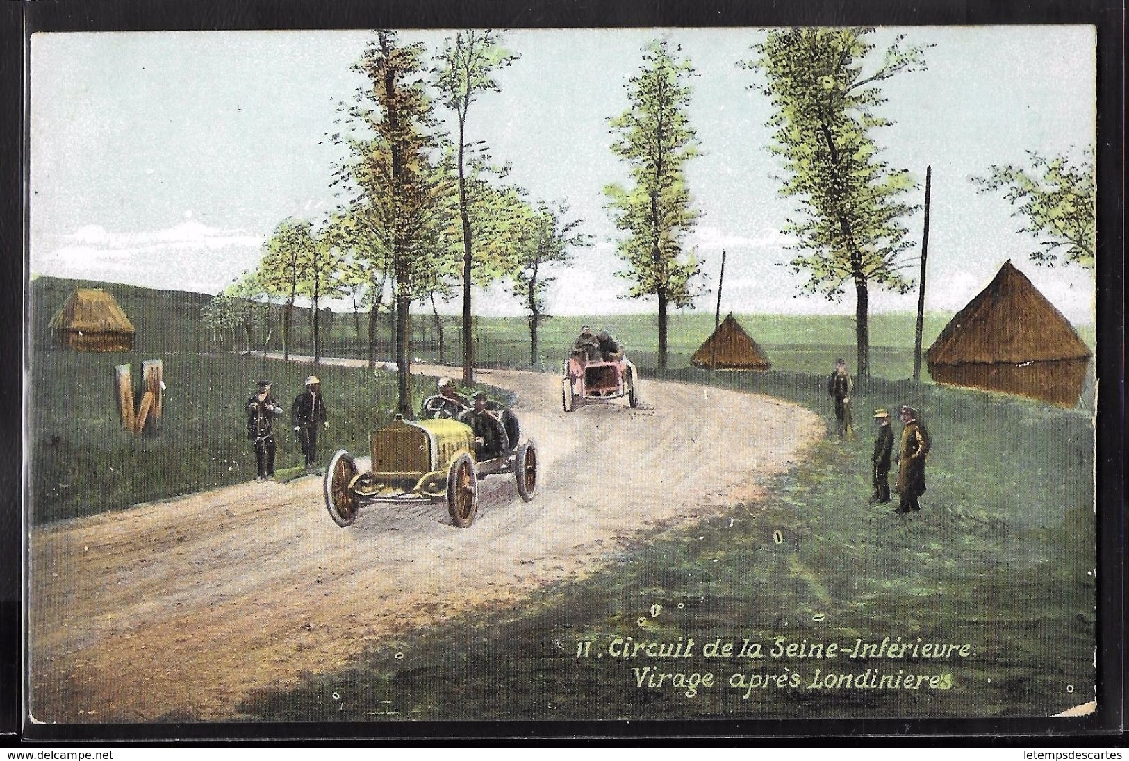 REPRODUCTION 76 - Londinières, Le Virage Après Londinières - Circuit De La Seine Inférieure - Londinières