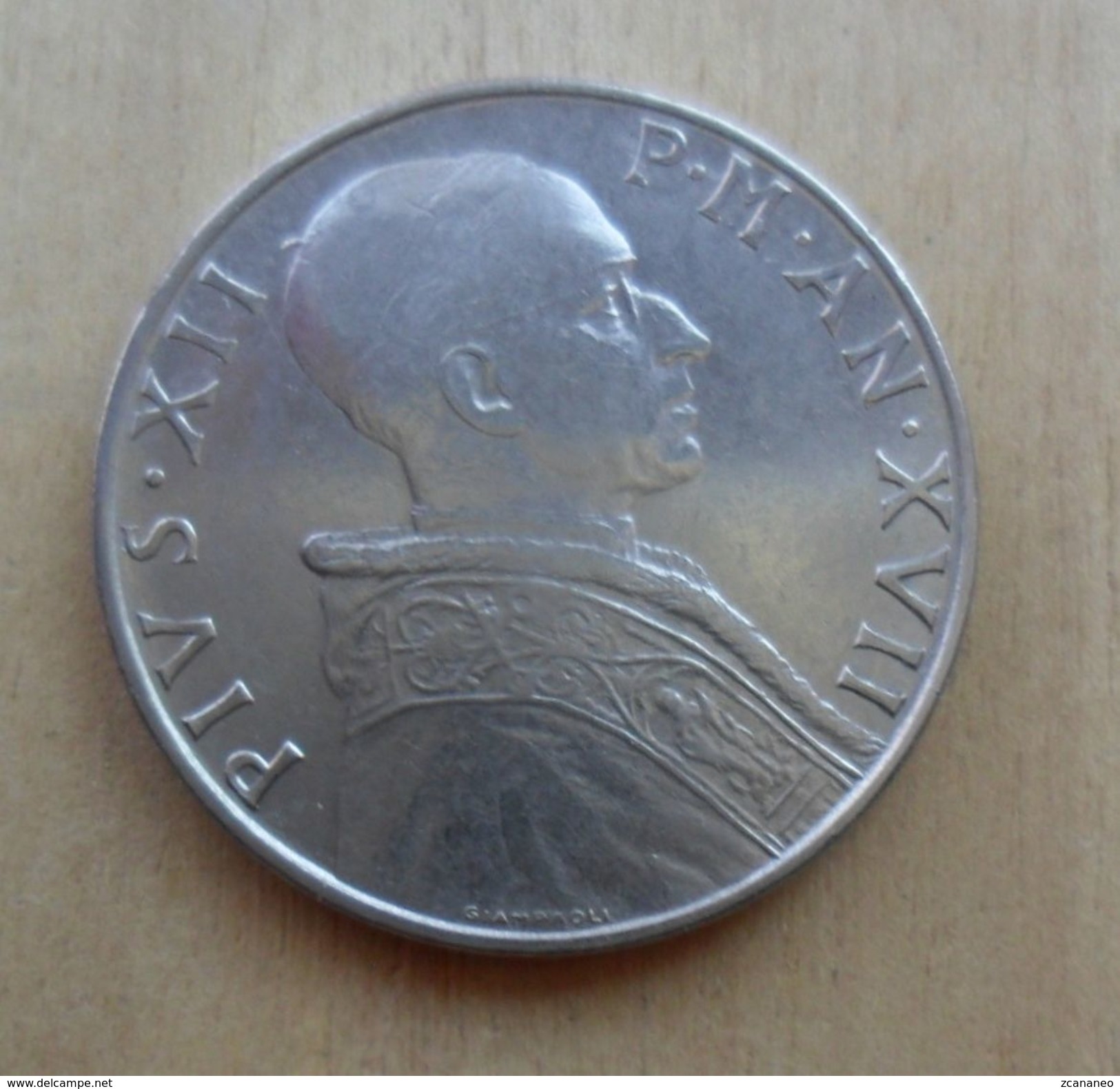 50 LIRE DEL VATICANO 1955 DI PIO XII° - - Vaticano