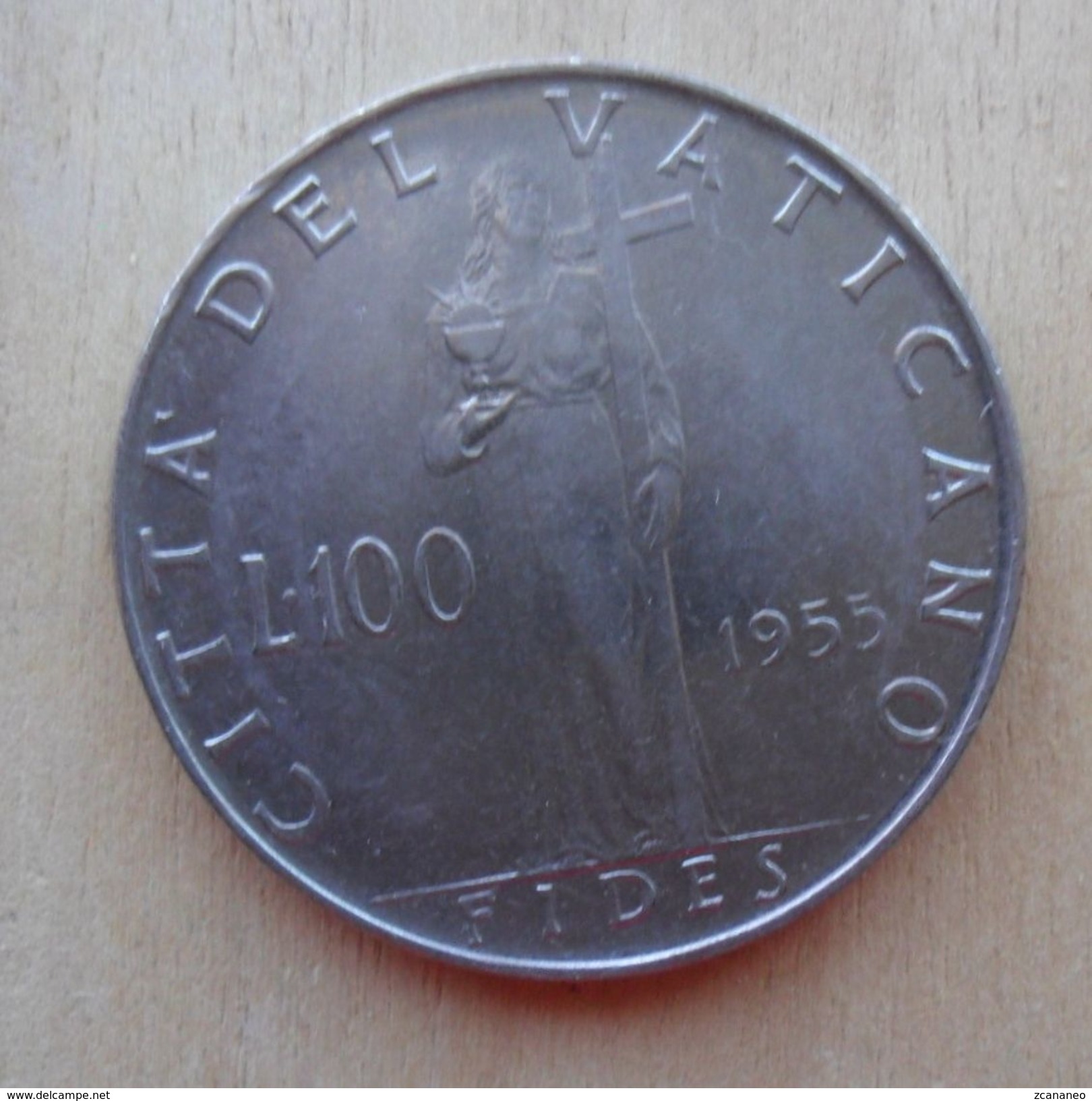 100 LIRE DEL VATICANO 1955 DI PIO XII° - - Vaticano