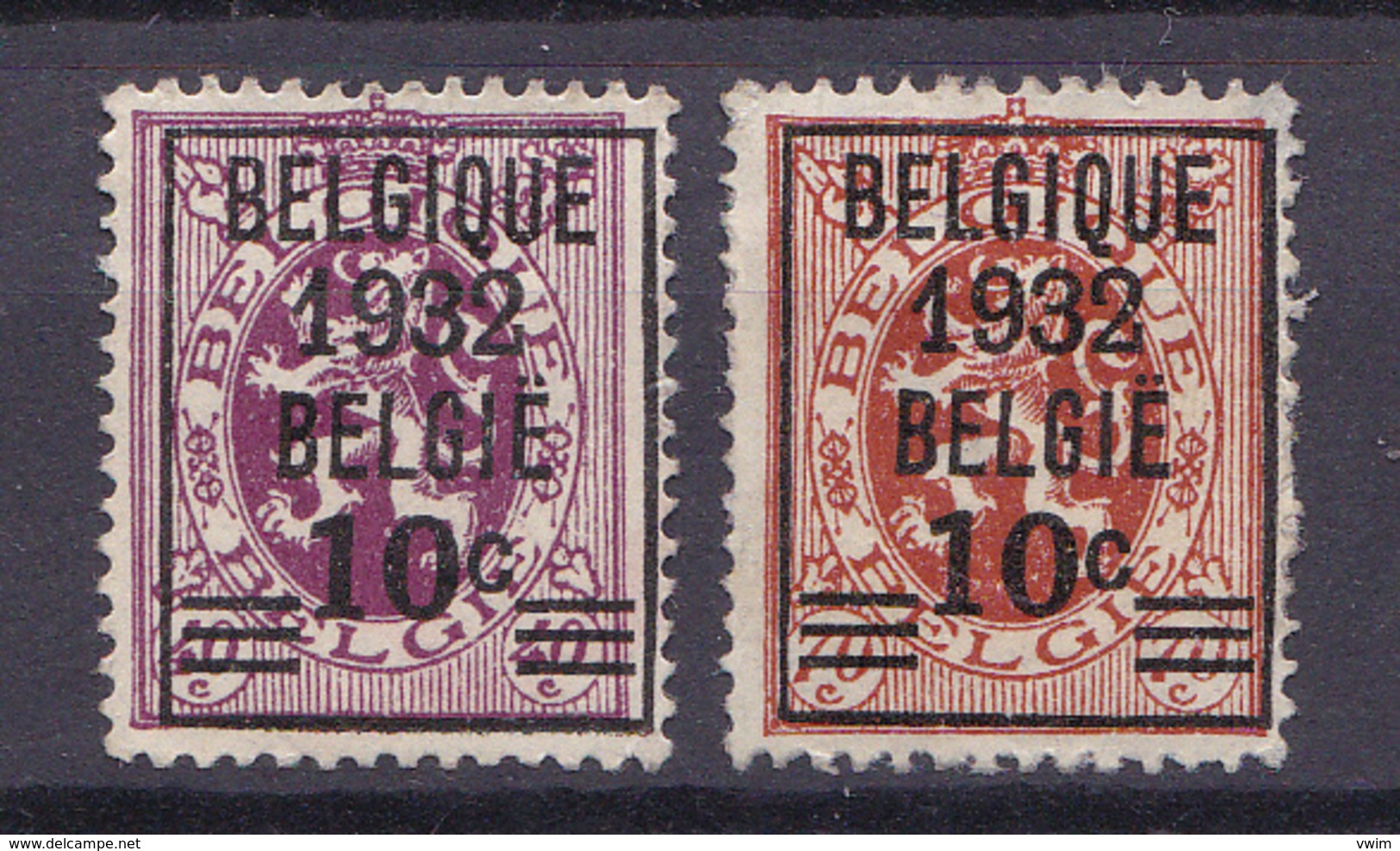 BELGIË /BELGIUM/BELGIQUE 1932 - YT  Nrs. 333 En 334 - °-  Gestempeld/used/oblit.  (L2) - Oblitérés