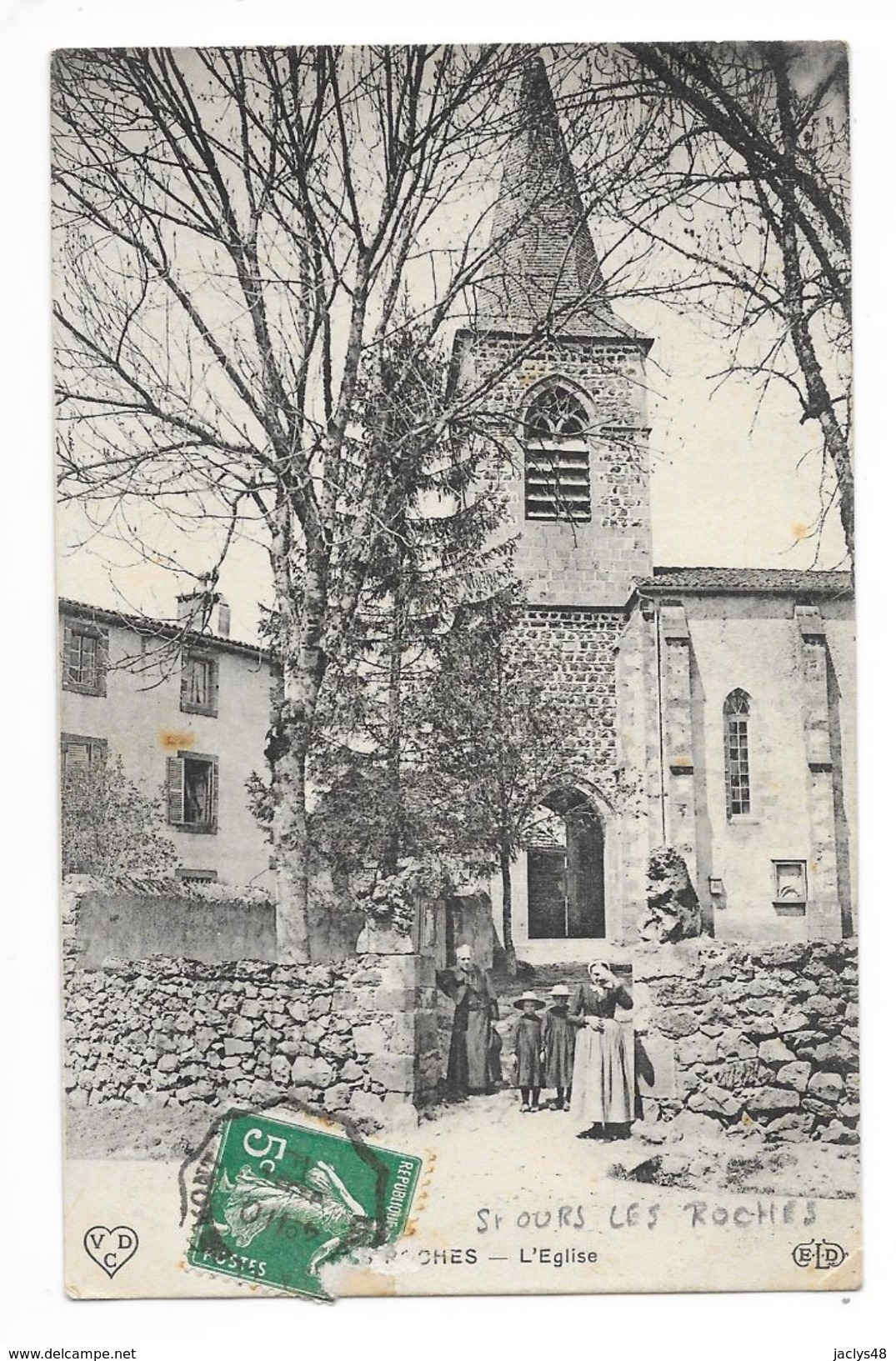 SAINT-OURS-LES-ROCHES  (cpa 63)   L'Eglise -   - L 1 - Autres & Non Classés