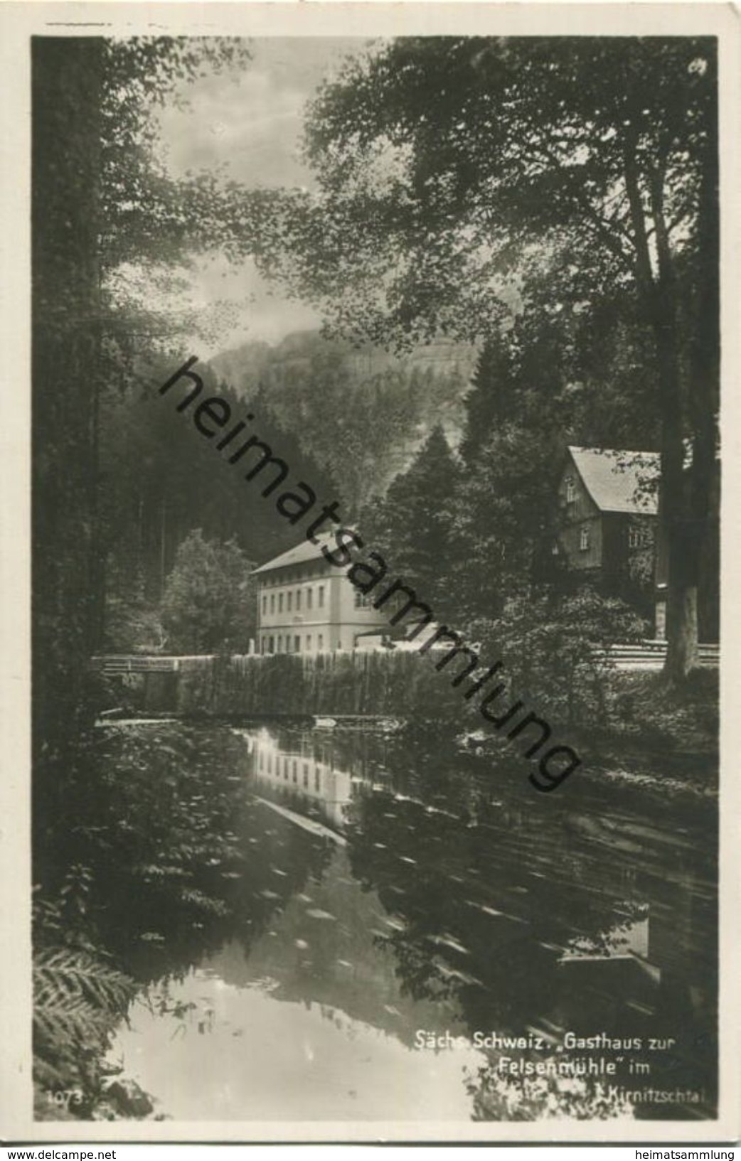 Kirnitzschtal - Gasthaus Zur Felsenmühle - Foto-AK - Besitzer Rich. Albert - Stein-Verlag Dresden - Sebnitz