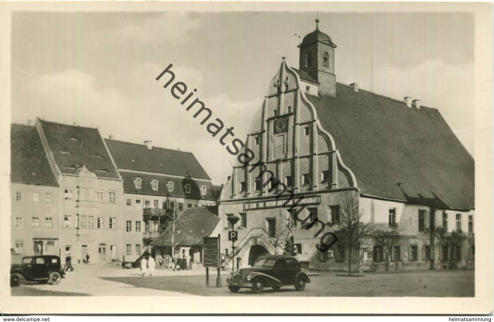 Grimma - Rathaus Mit Marktplatz - Foto-AK 50er Jahre - Verlag VEB Volkskunstverlag Reichenbach - Grimma