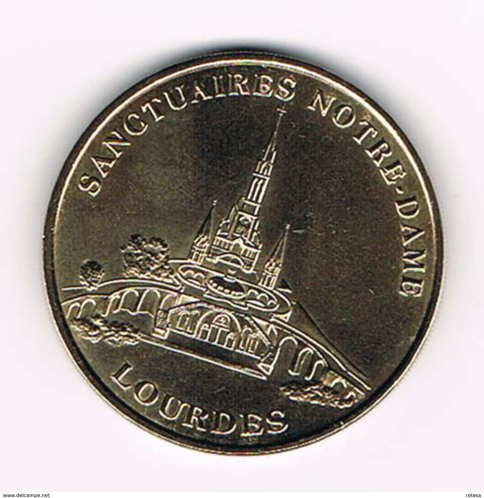 )  PENNING  NOTRE - DAME DE LOURDES - SANCTUAIRES NOTRE DAME - Pièces écrasées (Elongated Coins)