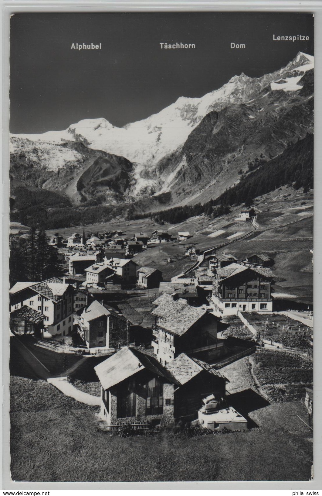 Saas-Fee (1800 M) Alphubel, Täschhorn, Feegletscher, Dom Und Lenzspitze - Photo: Otto Furter - Täsch