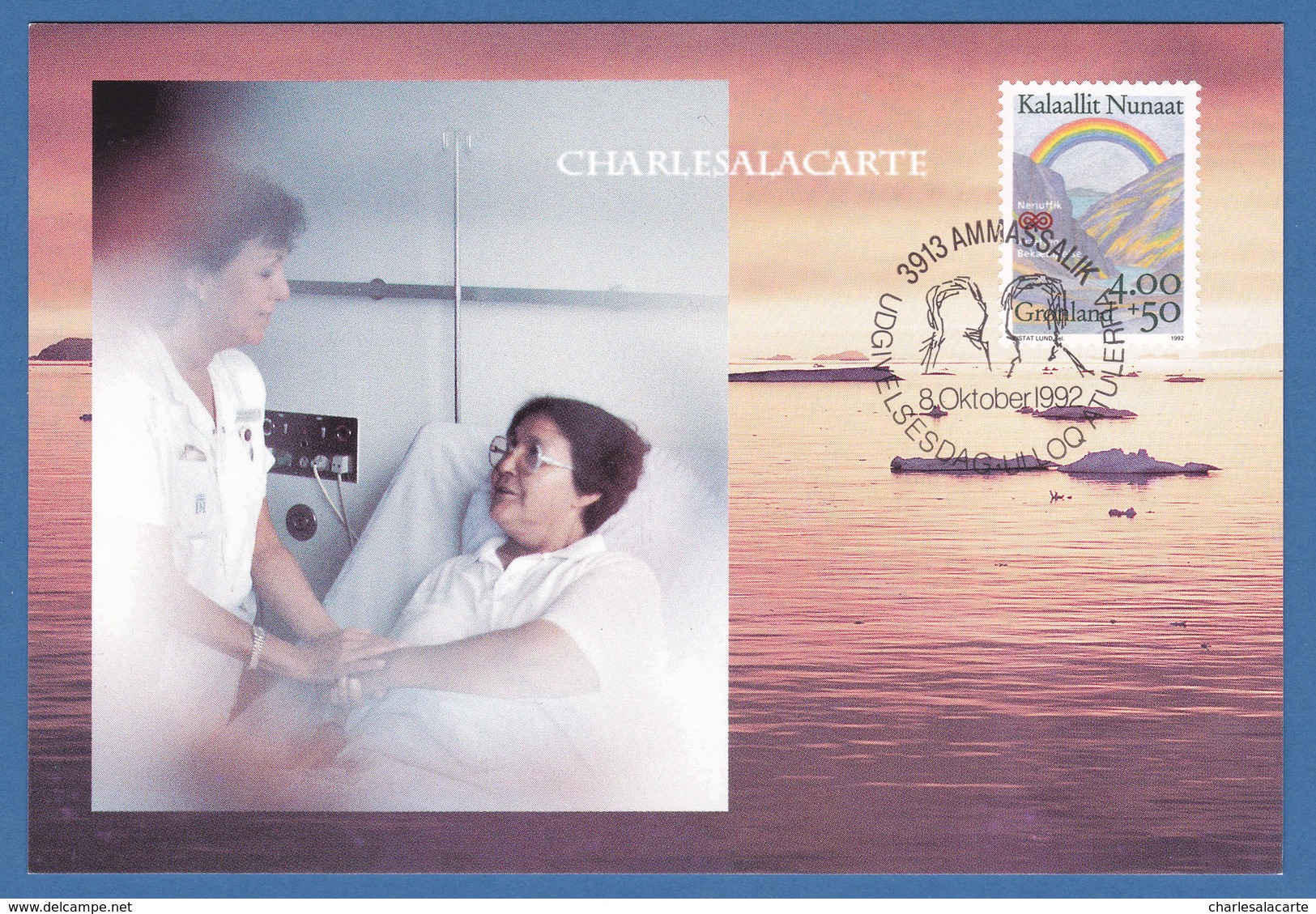 GREENLAND 1992 MAXICARD (1)  CANCER RESEARCH  FACIT 228 - Cartes-Maximum (CM)