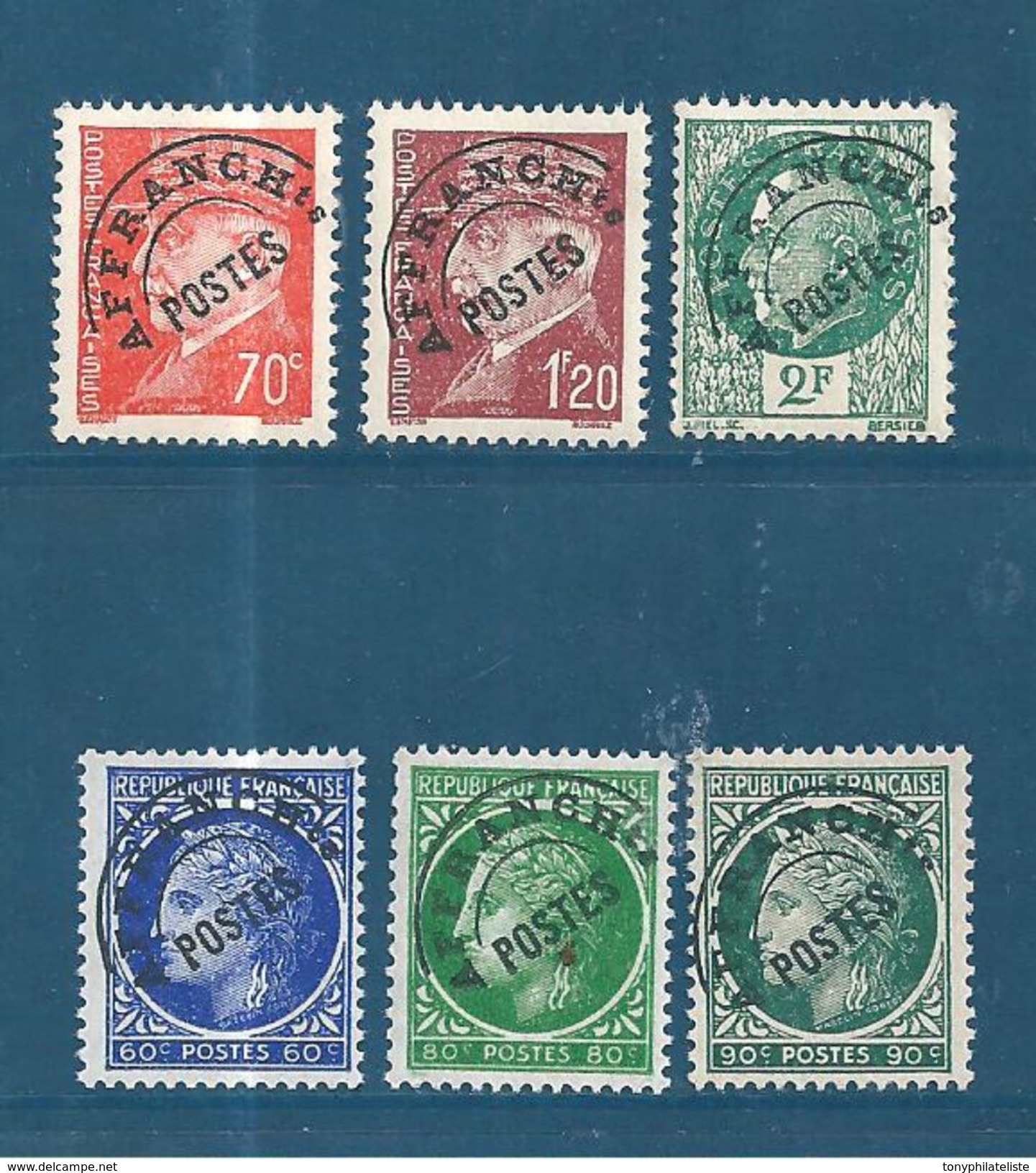 France Préos De 1922/47  N°84 A 89 Neufs ** - 1893-1947