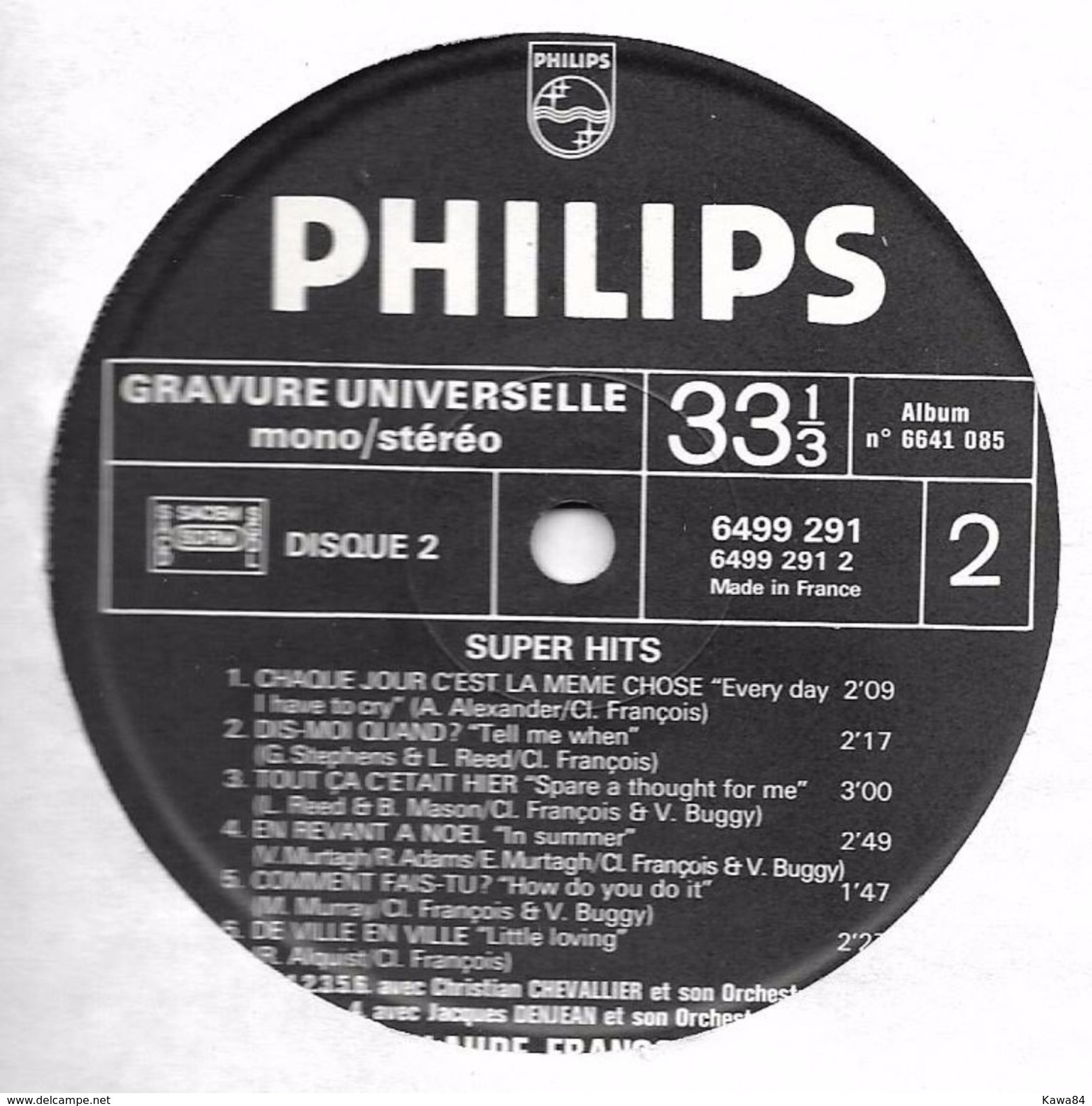 2 LP 33 RPM (12")  Claude François / Beatles  "  Super Hits  " - Other - French Music