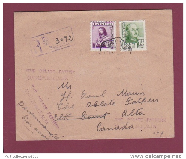 ESPAGNE -  170717 -  Lettre Recommandée Pour Le CANADA - 1948 - Cartas & Documentos