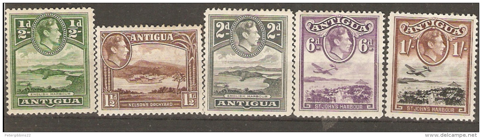 Antigua 1938 Odd Values To 1/-d Mounted Mint - 1858-1960 Kronenkolonie