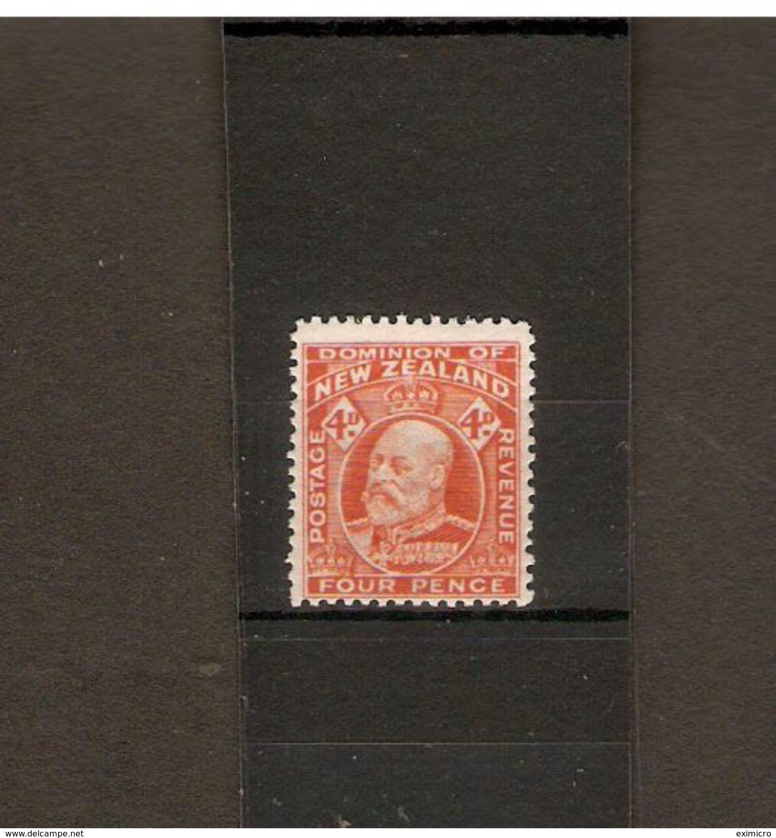 NEW ZEALAND 1910 4d ORANGE SG 396 LIGHTLY MOUNTED MINT Cat £21 - Neufs