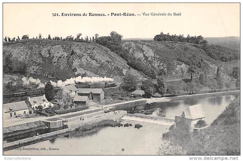 Pont Réan      35        Vue Générale Du Boël.   Train         (voir Scan) - Autres & Non Classés