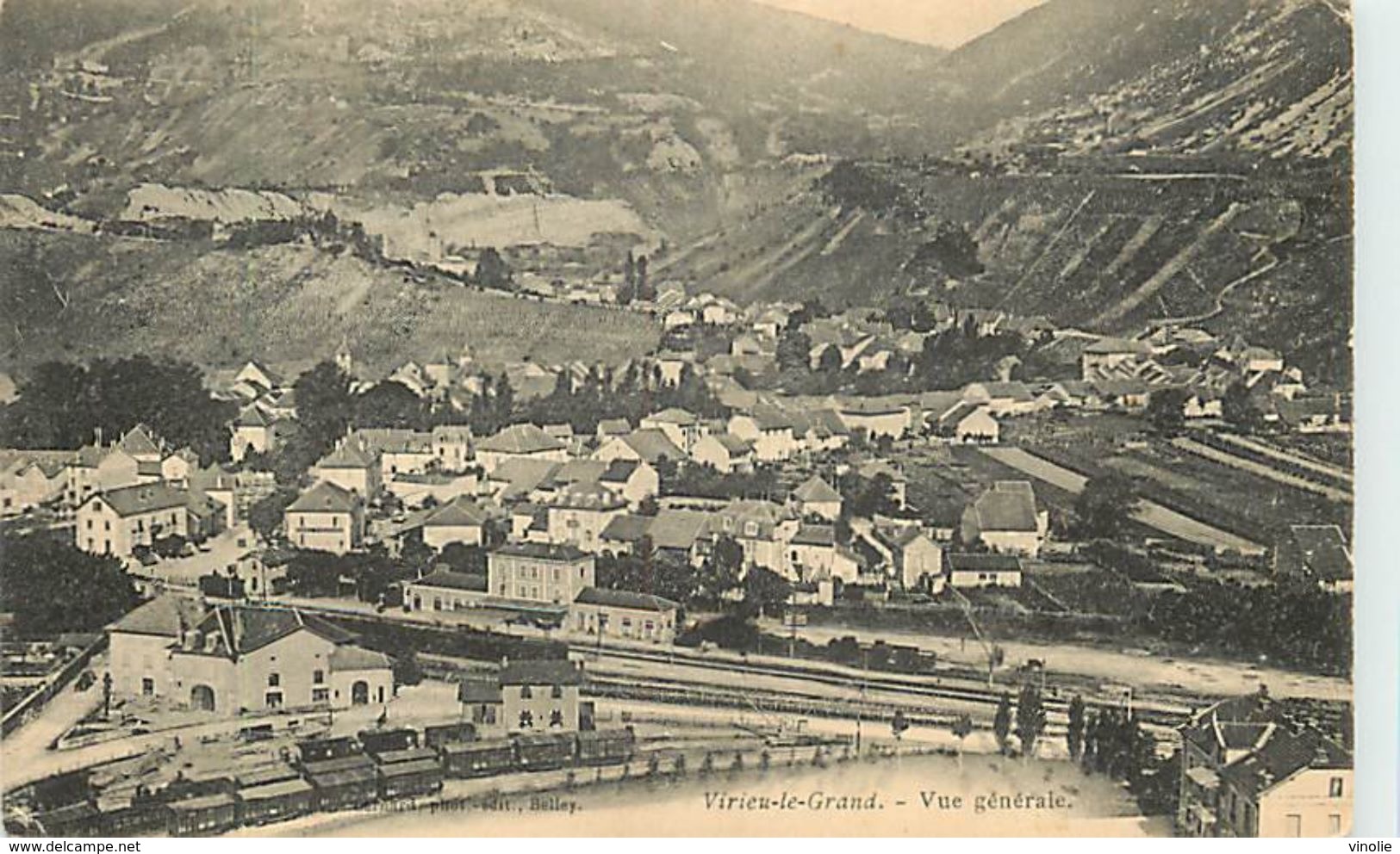 A-17. 7746  :   LIGNE DE CHEMIN DE FER. GARE. TRAIN. VIRIEU LE GRAND. - Non Classés