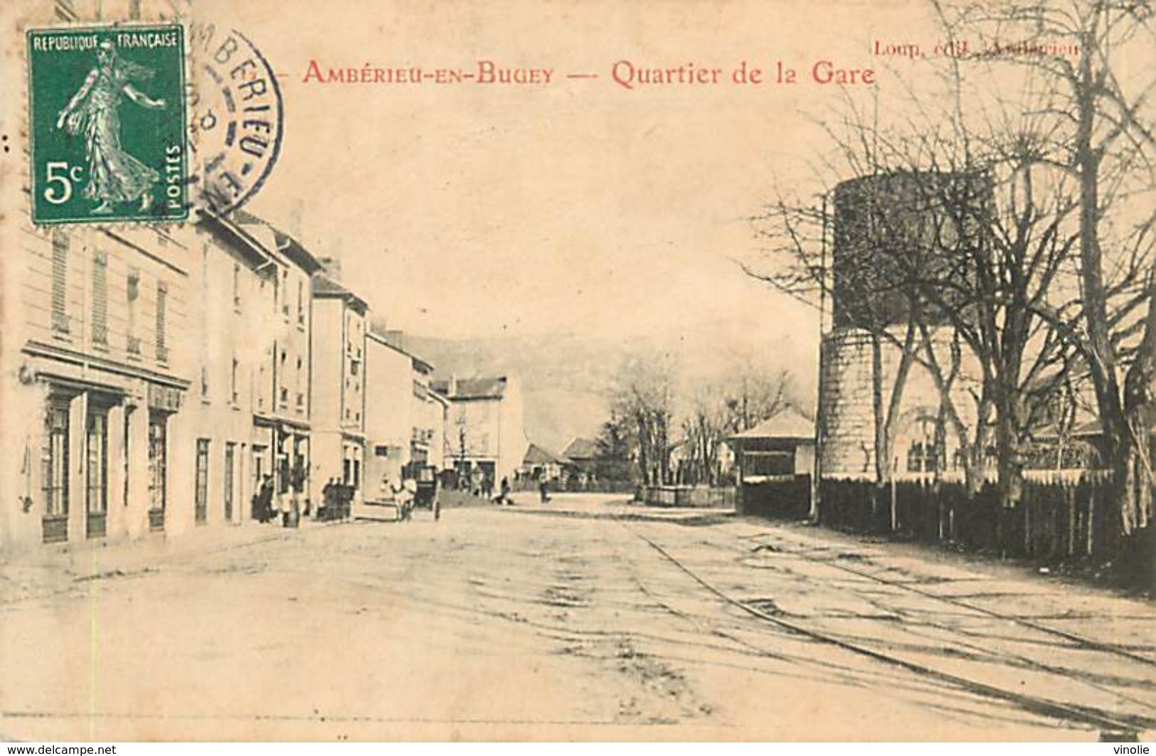 A-17. 7749  :  AMBERIEU EN BUGEY. QUARTIER DE LA GARE.  CHATEAU D EAU - Non Classés