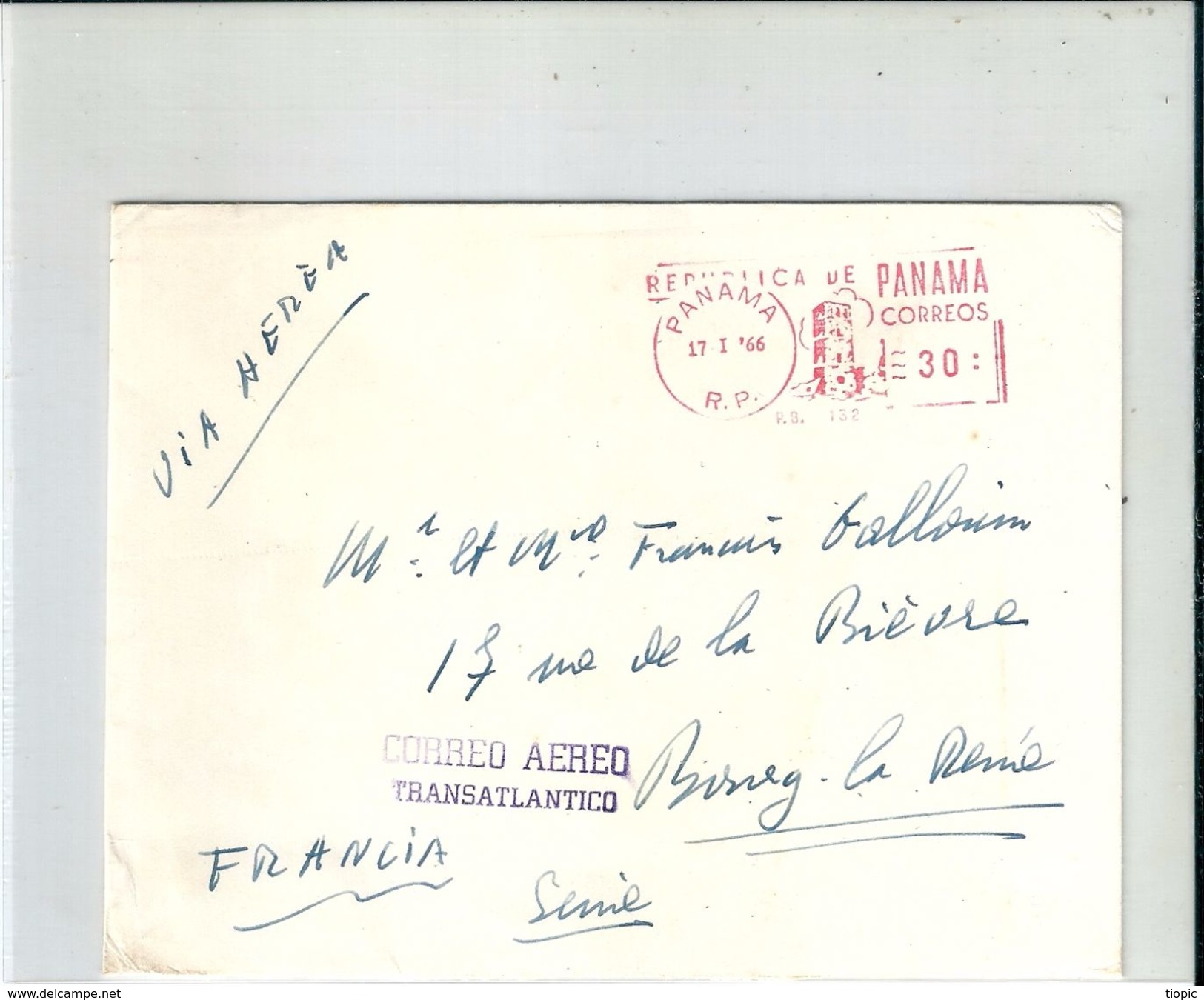 Enveloppe -  ( Imprimé )  Cachet Postal Au Départ  De La  République Du  PANAMA à Destination  De  Bourg - La - Reine - Non Classés