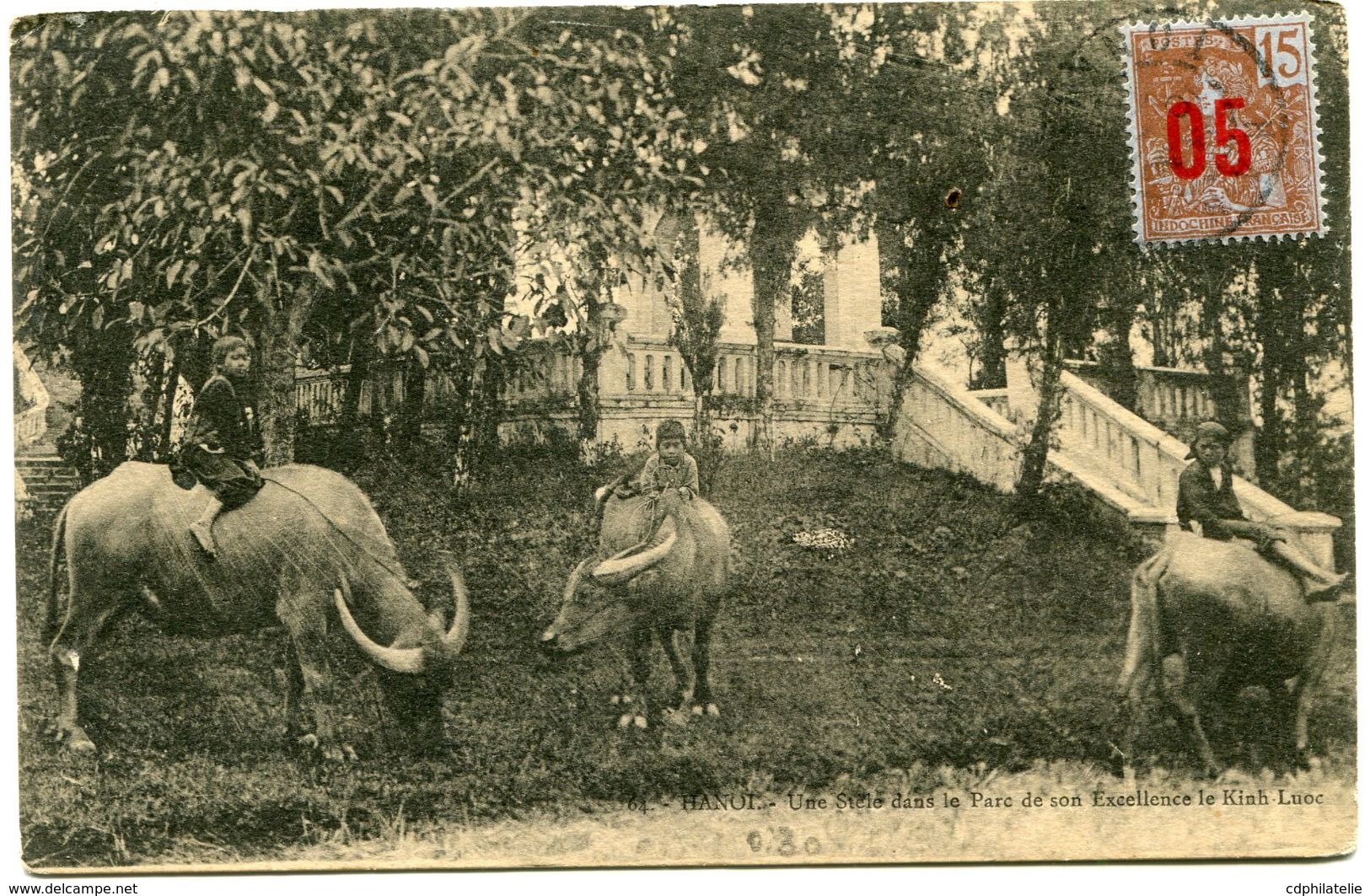 INDOCHINE CARTE POSTALE DEPART ? ?-? TONKIN POUR LA FRANCE - Lettres & Documents