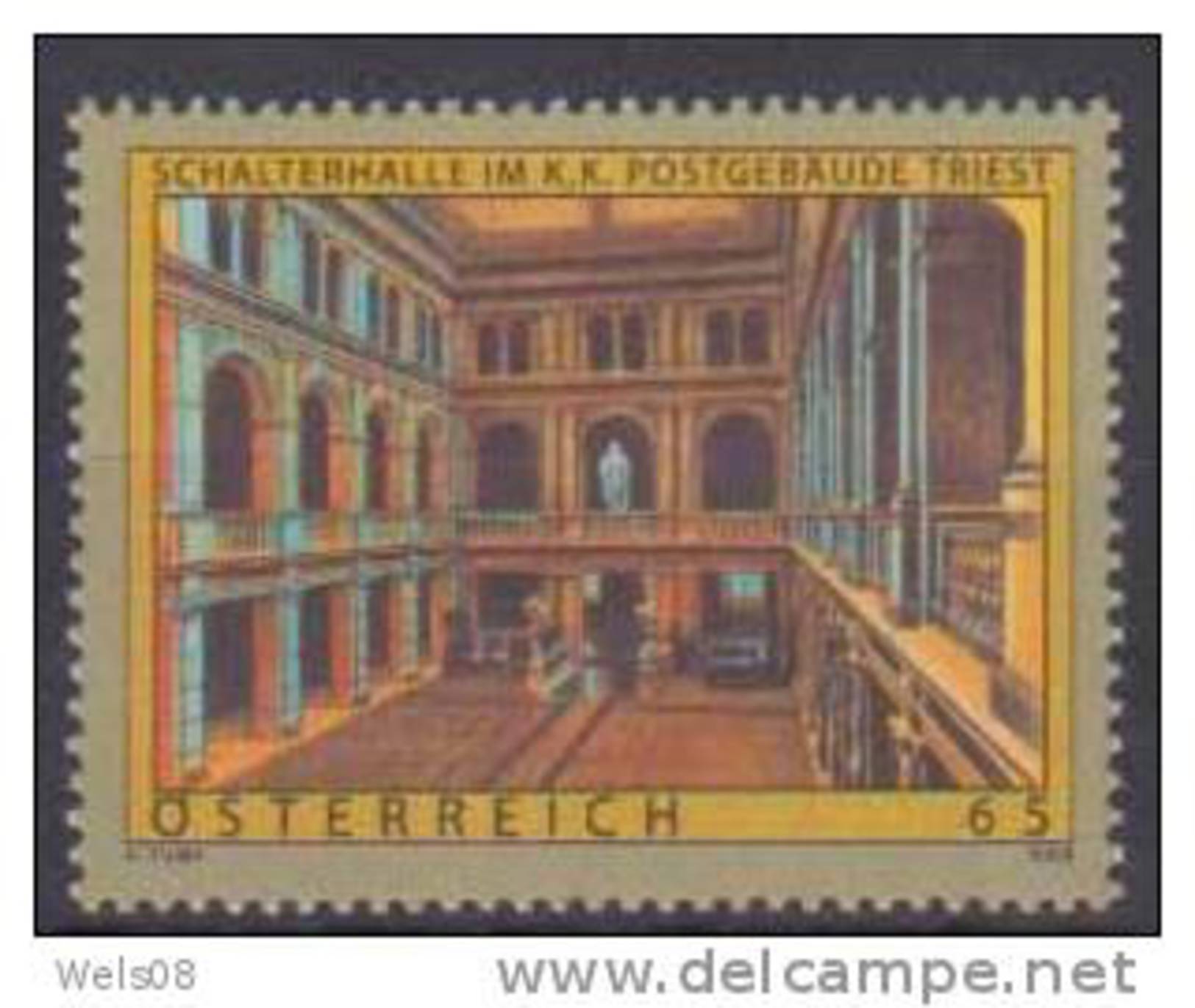 Österreich 2008:"Postgebäude Triest"  Postfrisch (siehe Foto/Scan) - Ungebraucht