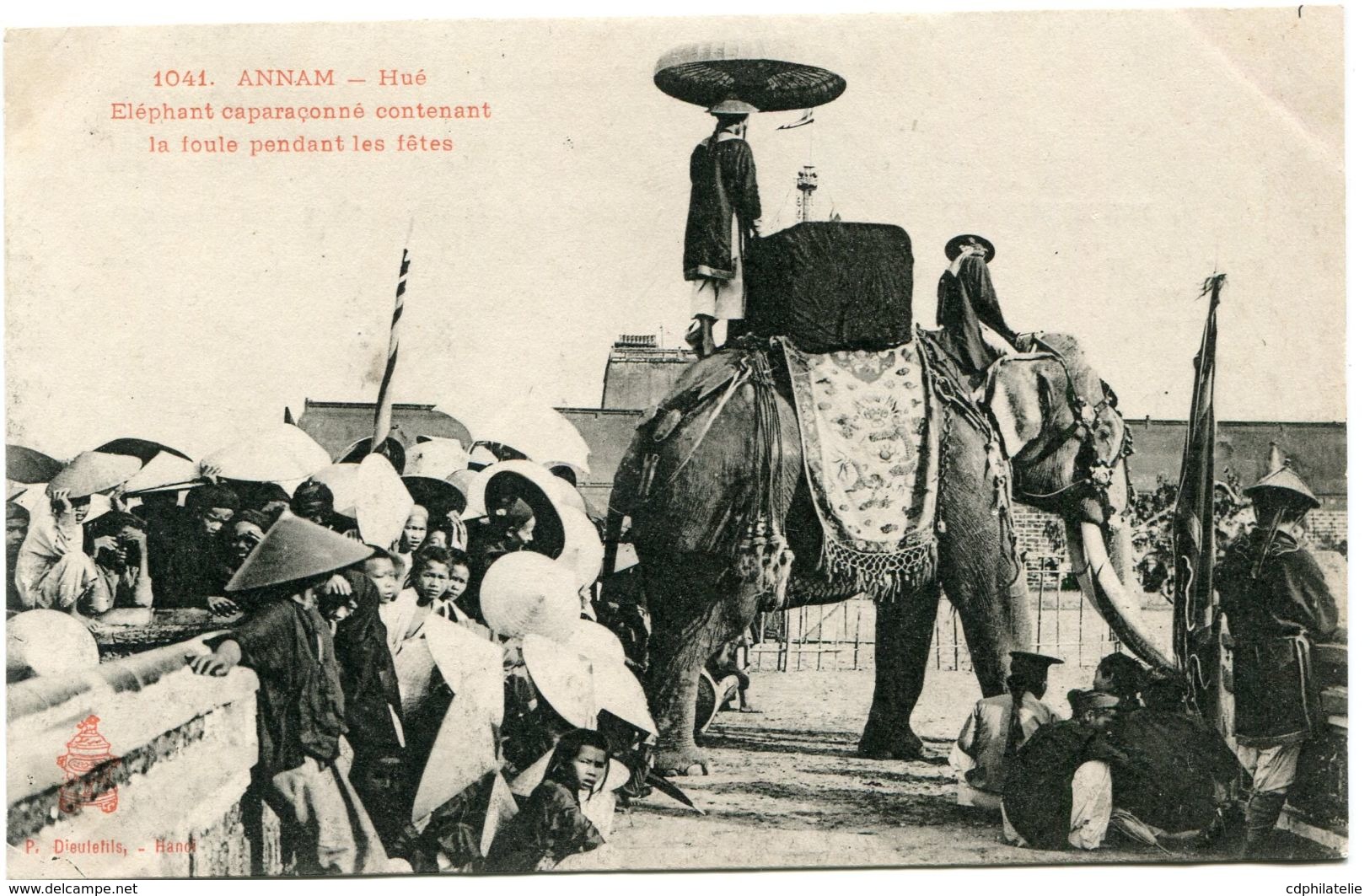 INDOCHINE CARTE POSTALE NEUVE - Éléphants