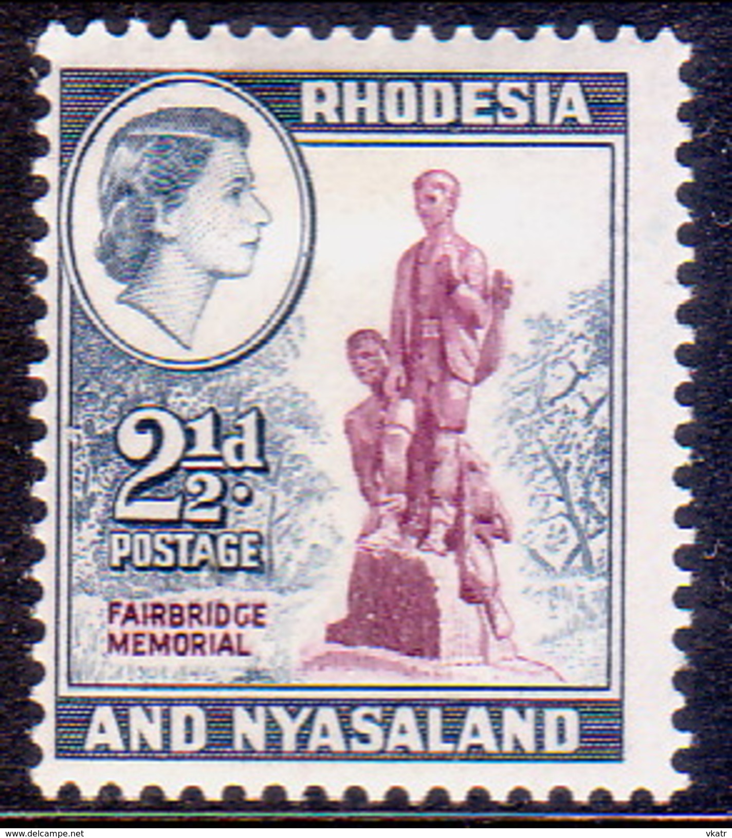 RHODESIA & NYASALAND 1959 SG #21 2½d MH Fairbridge Memorial - Rodesia & Nyasaland (1954-1963)