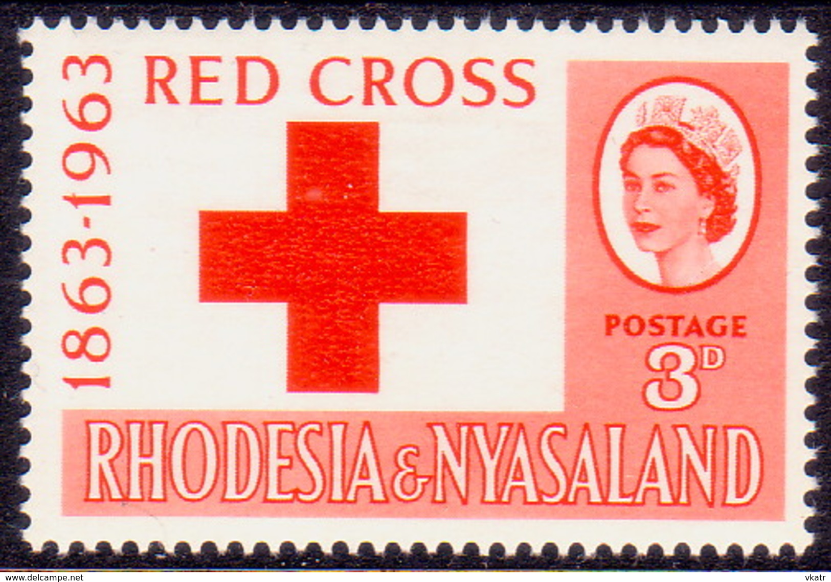 RHODESIA & NYASALAND 1963 SG #43 3d MH Red Cross - Rhodesia & Nyasaland (1954-1963)