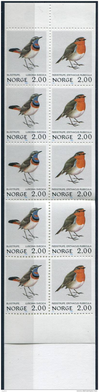 Norway 1982 - Birds - Complete Booklet Set - Booklets