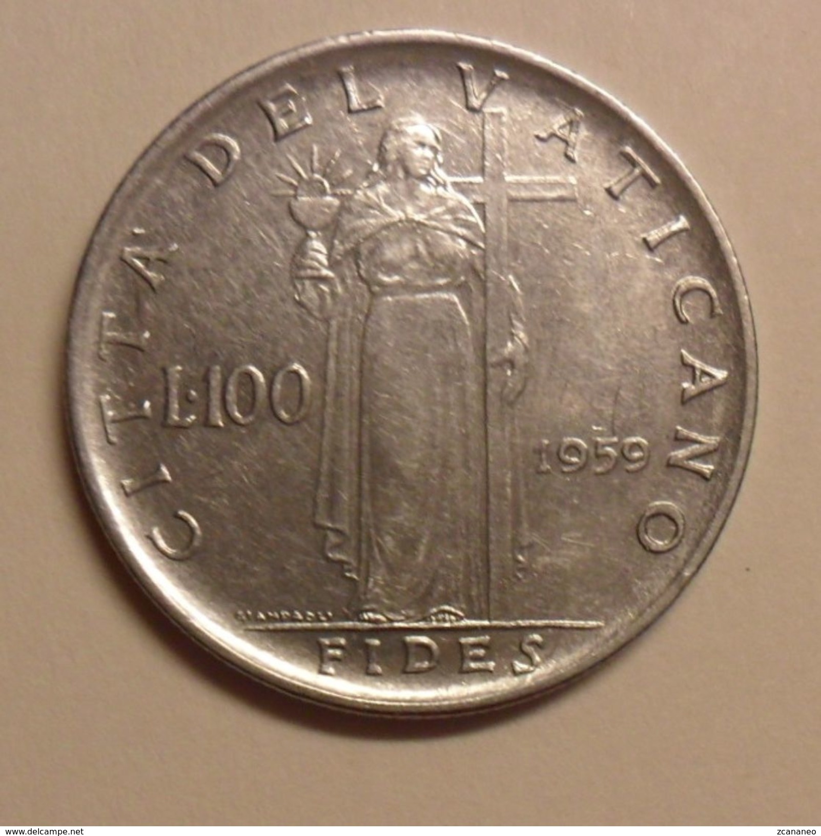 100 LIRE DEL VATICANO 1959 DI GIOVANNI XXIII° - - Vaticano