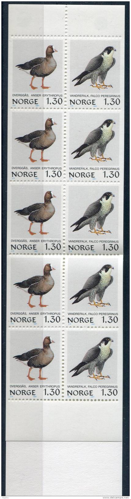 Norway 1981 - Birds - Complete Booklet Set - Booklets