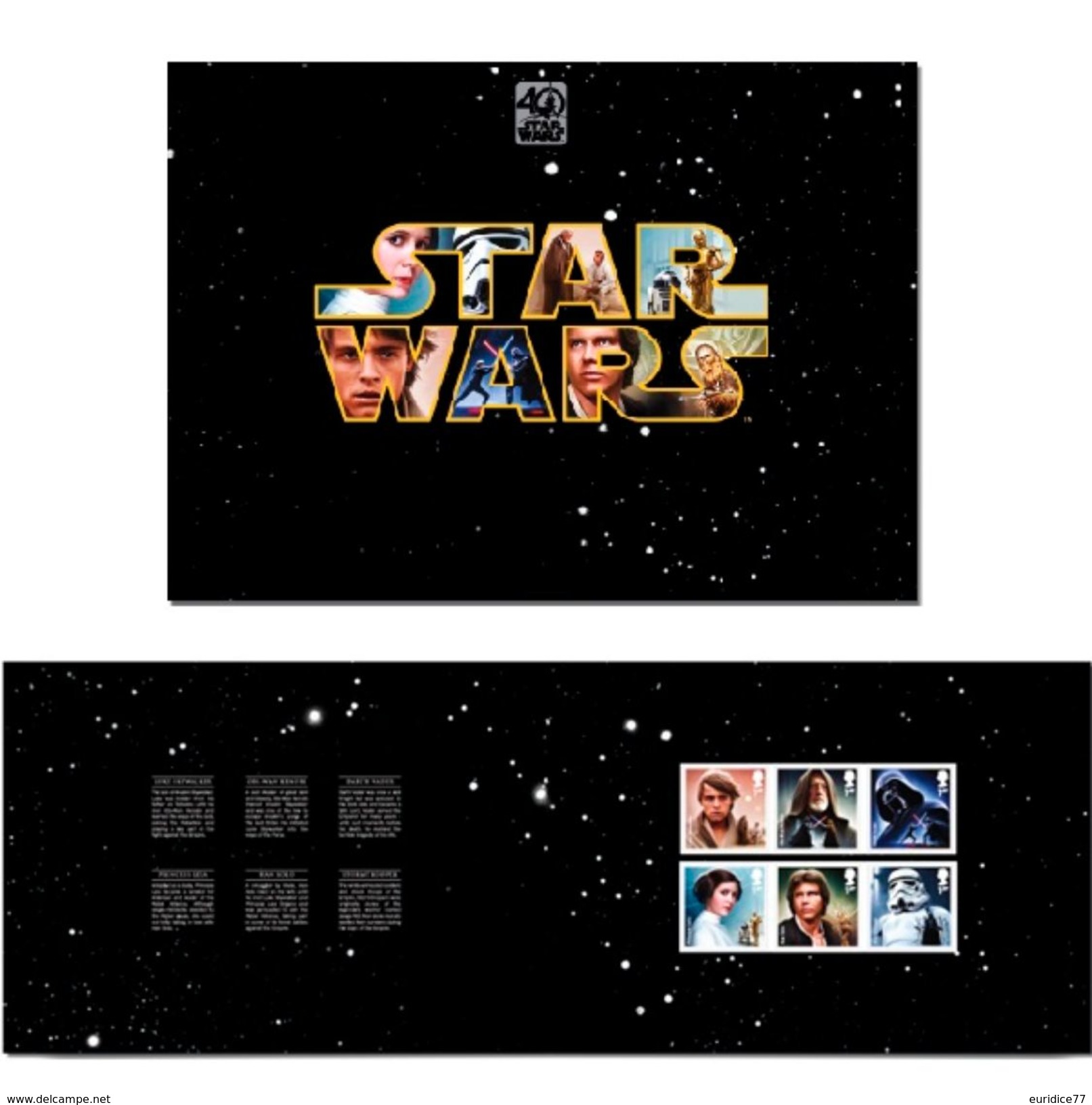 Great Britain 2017 - STAR WARS&trade; 40th Anniversary Souvenir Folder - Neufs