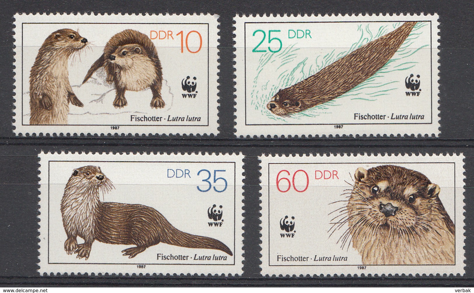 Allemagne DDR 1987  Mi.nr.: 3107-3110 Weltweiter Naturschutz WWF  Neuf Sans Charniere /MNH / Postfris - Neufs