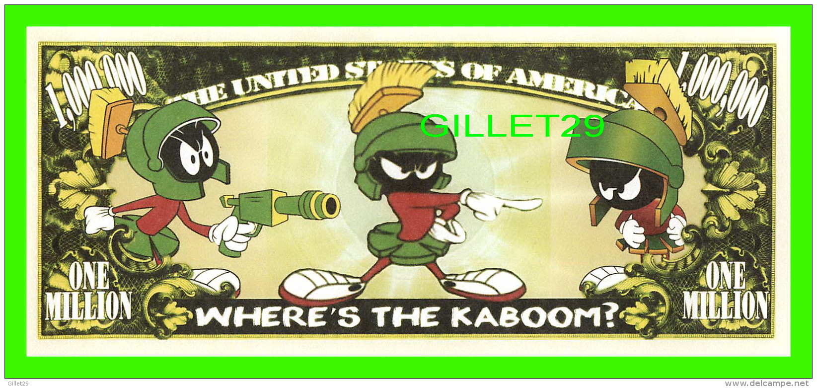 BILLETS - ONE MILLION DOLLARS, THE UNITED STATES OF AMERICA - WHERE'S THE KABOOM ? -  MARVIN THE MARTIAN - - Autres & Non Classés