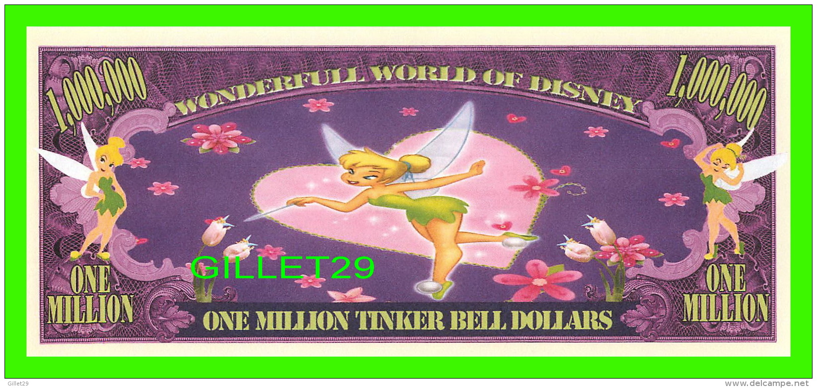 BILLETS - ONE MILLION DOLLARS, THE UNITED STATES OF AMERICA - TINKER BELL & FRIENDS -  ONE MILLION TINKER BELL DOLLARS - - Autres & Non Classés