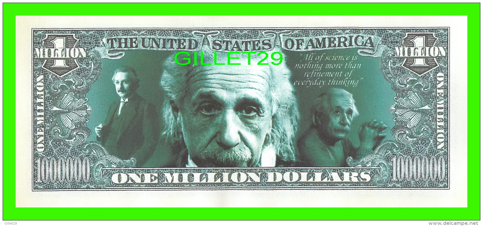 BILLETS - ONE MILLION DOLLARS, THE UNITED STATES OF AMERICA - ALBERT EINSTEIN - - Autres & Non Classés