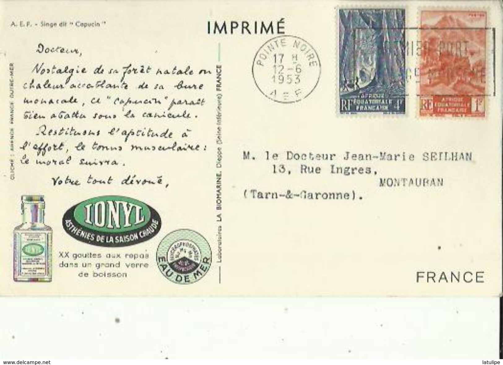 Carte (Imprimé Sur Les Traces De Marco-polo (IONYL _Eau De Mer _Gouttes Aux Repas_Asthenies De La Saison Chaude - Guinea Ecuatorial