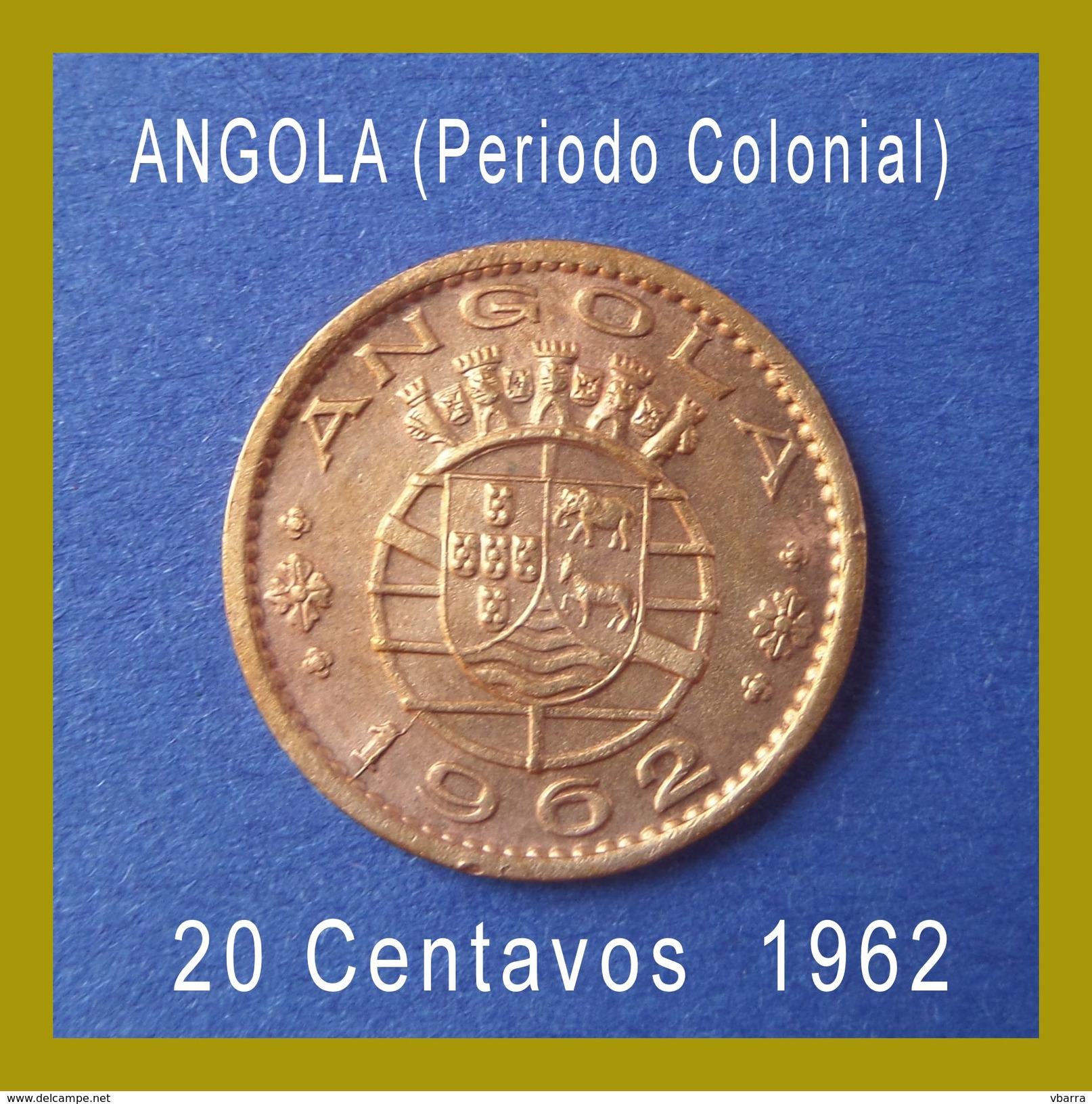 Angola Coins 20 Centavos 1962 Bronze - Angola