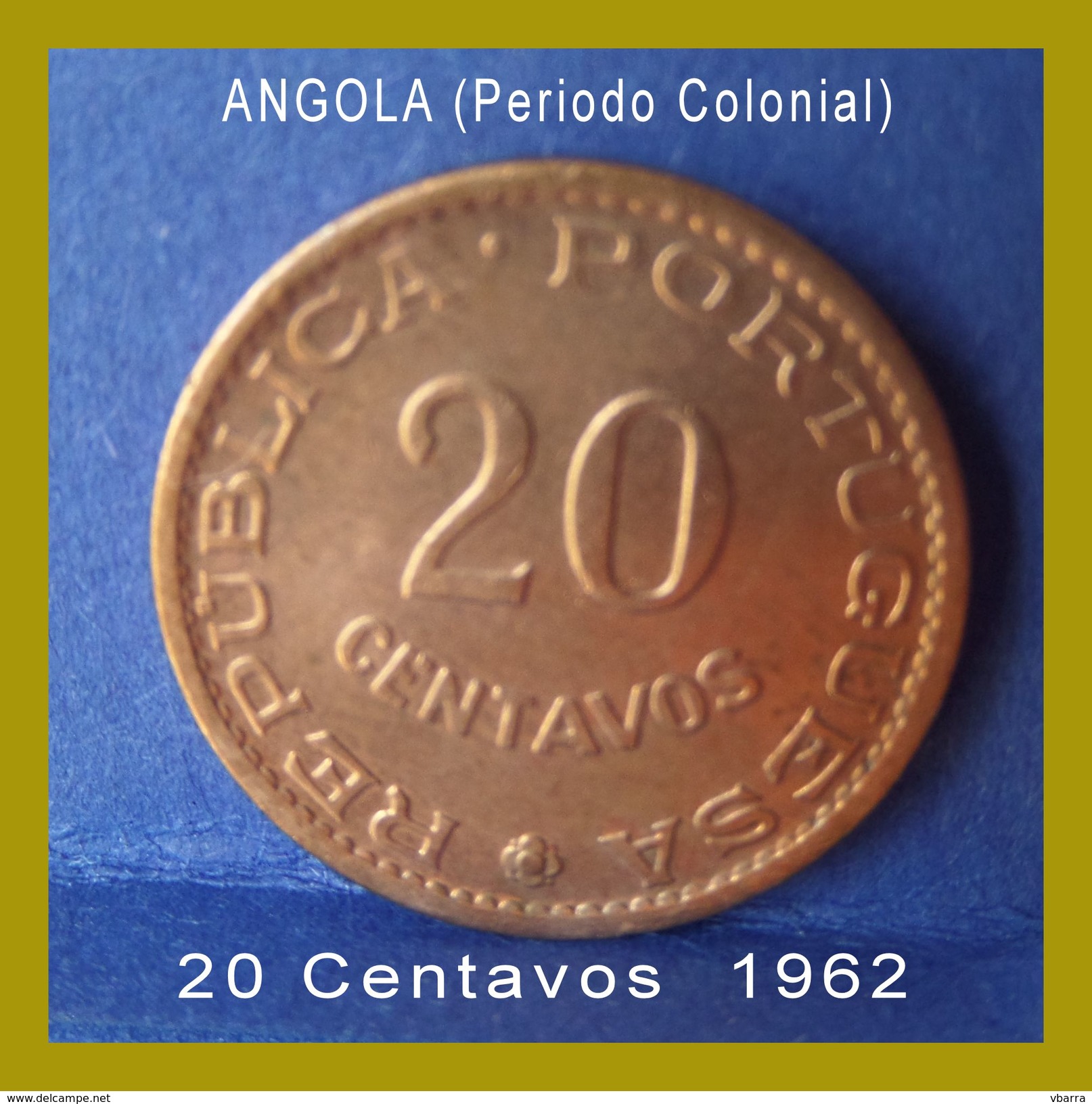 Angola Coins 20 Centavos 1962 Bronze - Angola