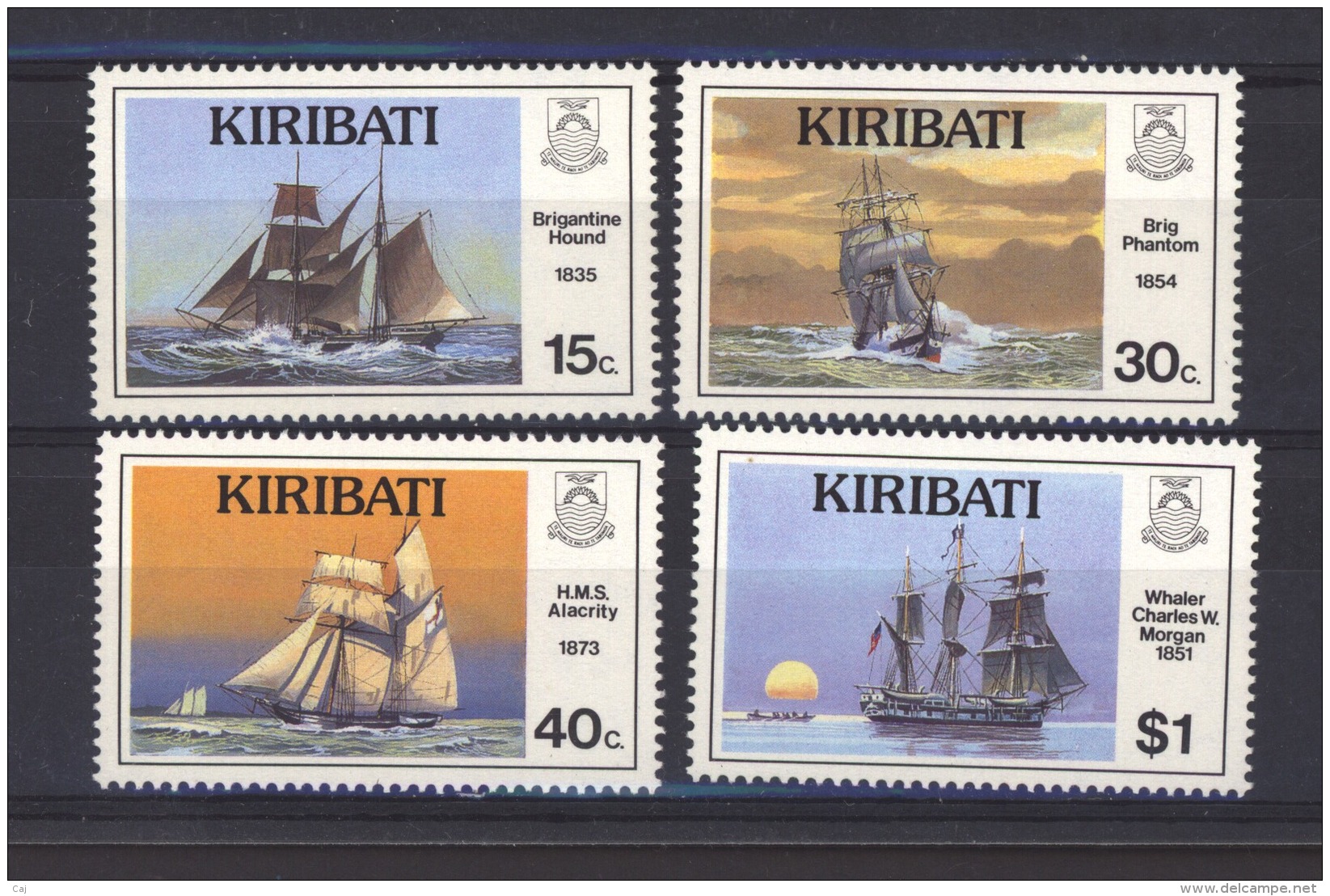 Kiribati  :  Yv  191-94  **     Bateau - Boat - Kiribati (1979-...)