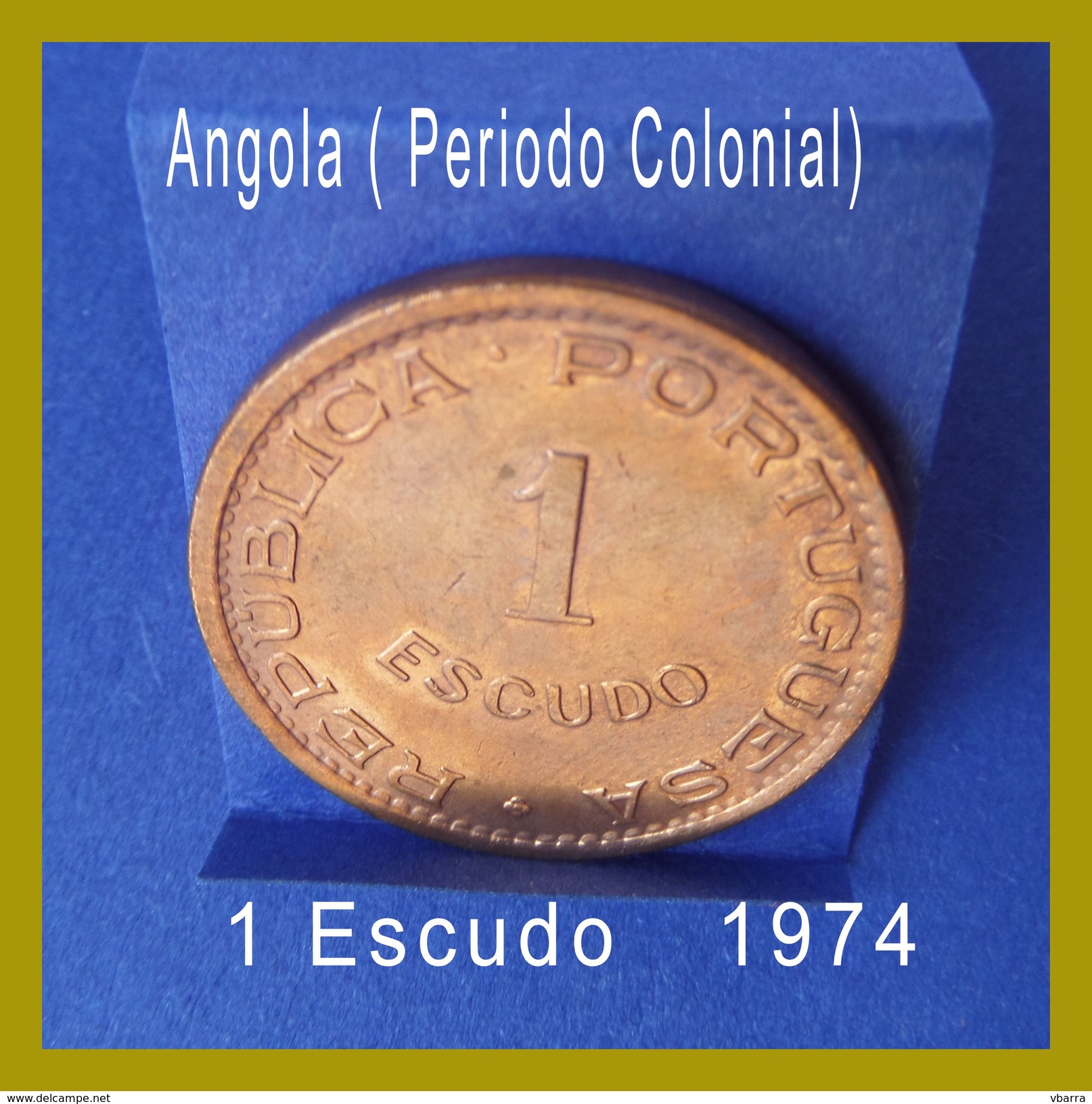 Angola Coins 1 Escudo 1974 Bronze - Angola