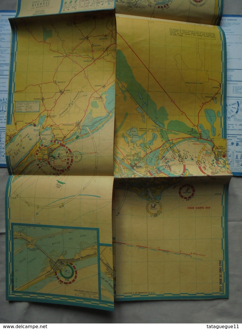 Ancien - Carte/Guide De Navigation Côtière 1003 Cartes Marines Blondel La Rougery - Zeekaarten