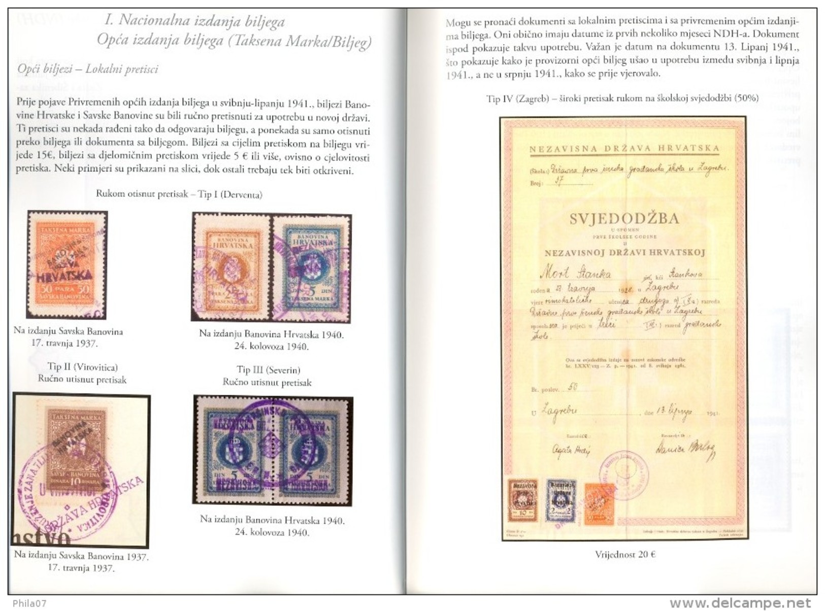 Philip J. Hughes; 'Croatia 1941-1945 / Revenue Issues', Issued In Zagreb, 2014. On English And Croatian Language - Timbres Fiscaux