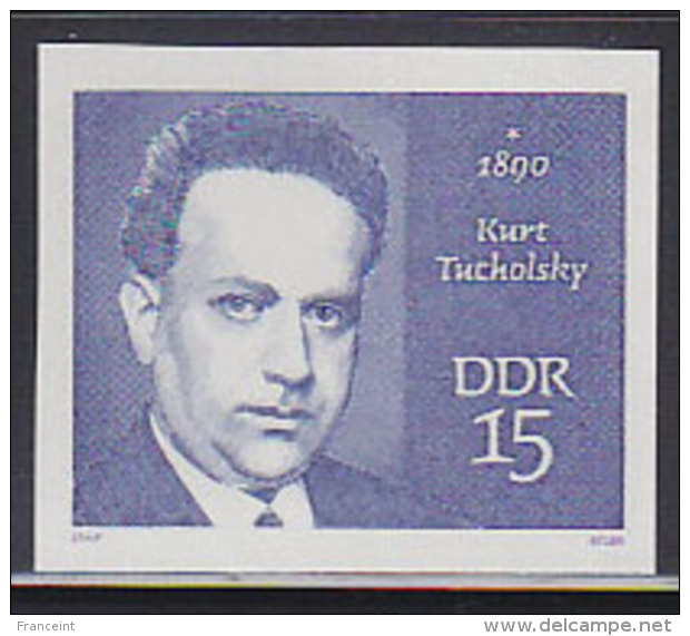 EAST GERMANY (1970) Kurt Tucholsky*.  Imperforate Phase Proof In Final Colors.  Scott No 1168, Yvert No 1230. - Abarten Und Kuriositäten