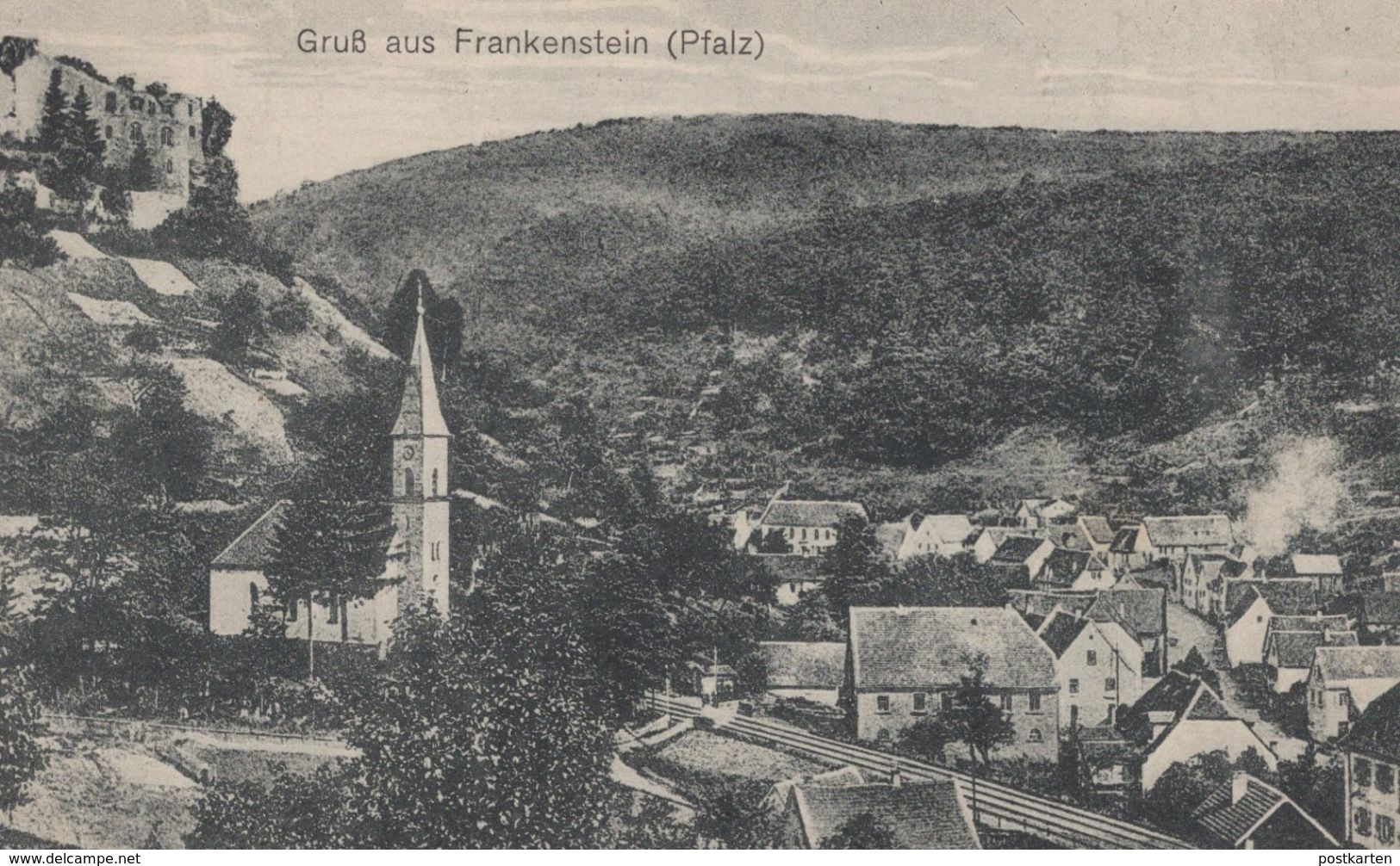 ALTE POSTKARTE GRUSS AUS FRANKENSTEIN PFALZ Bahn Railway Enkenbach-Alsenborn Cpa AK Ansichtskarte Postcard - Enkenbach-Alsenborn